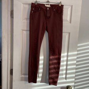 Altar’d state skinny jeans - maroon